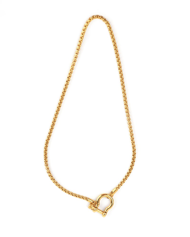 TAAHIRA Mahi Round Chain Lock Necklace - Image 1